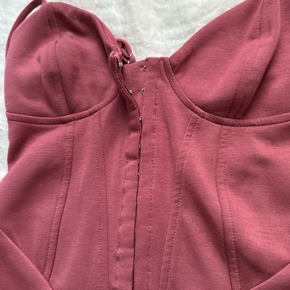 Women's Corset Mini Knit Bodycon Dress - Wild Fable Mauve XXS NWT - Picture 5 of 6